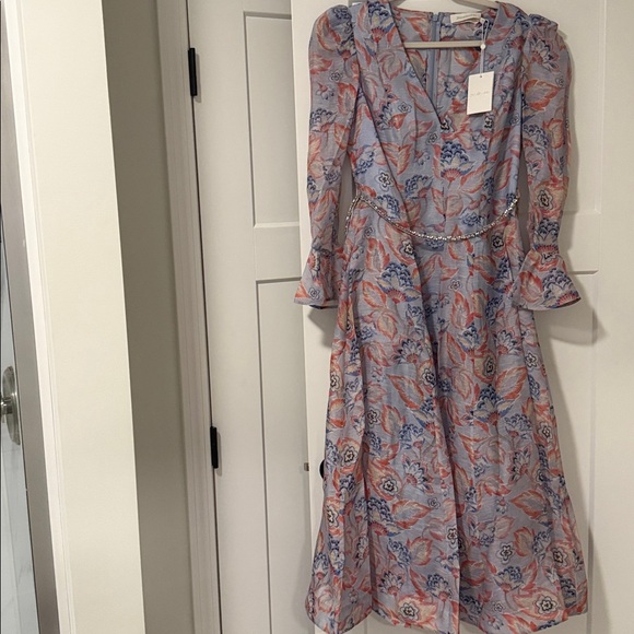 Zimmermann Eden floral linen and silk dress size AU2 NWT - Picture 2 of 7